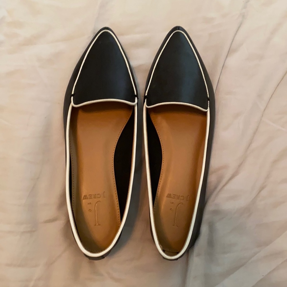NEW J. Crew Black Flats 10 1/2